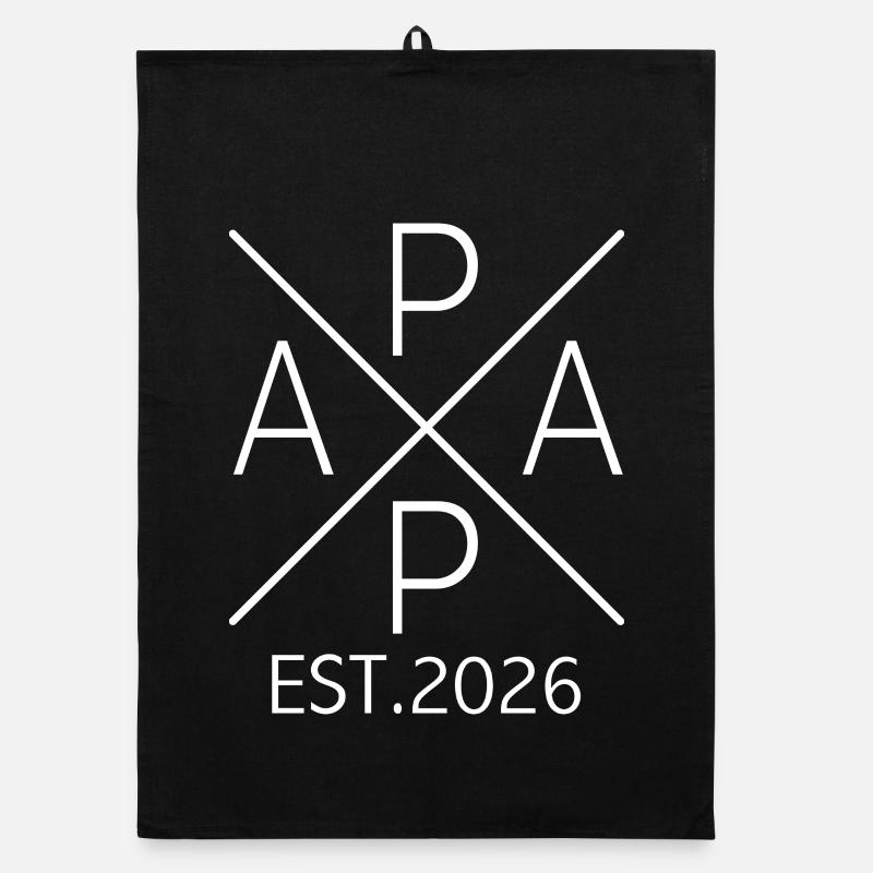 Dad 2026 Logo Expectant Dad 2026 Dad est 2026 Organic dish towel