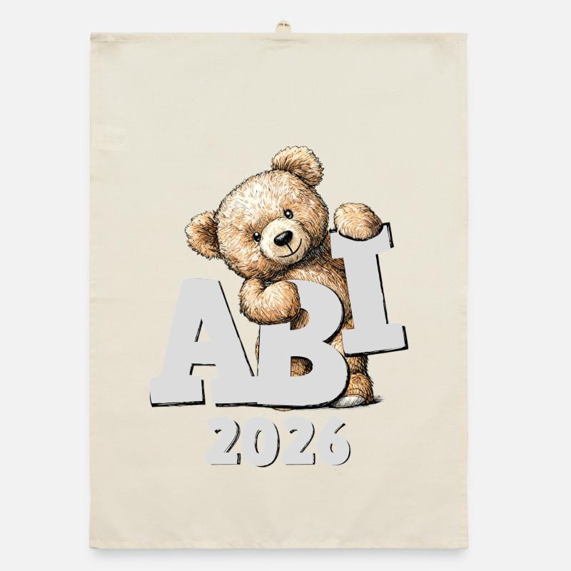 Cuddly Bear ABI 2026 Teddy Bear High School Graduate Organic dish towel