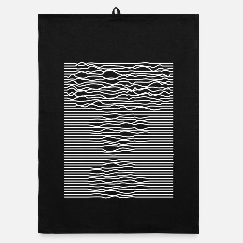 Illusion d’optique des rayures ondulées Torchon bio