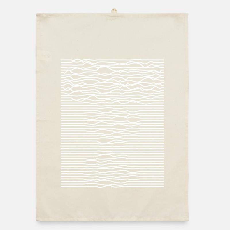 Wavy Stripes Optical Illusion Organic dish towel