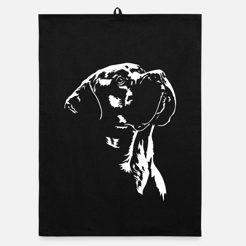 Silhouette de chien Boerboel Wilsigns Torchon bio