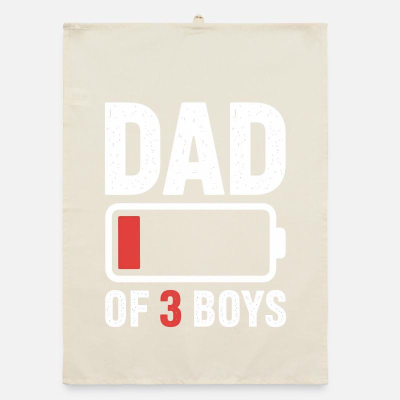 Papa de 3 garçons Pride Torchon bio