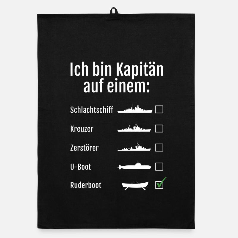 Ich bin Kapitän auf einem... Organic Geschirrtuch
