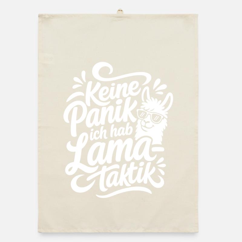 Lama Drama Kein Problem Spruch Humor Organic Geschirrtuch