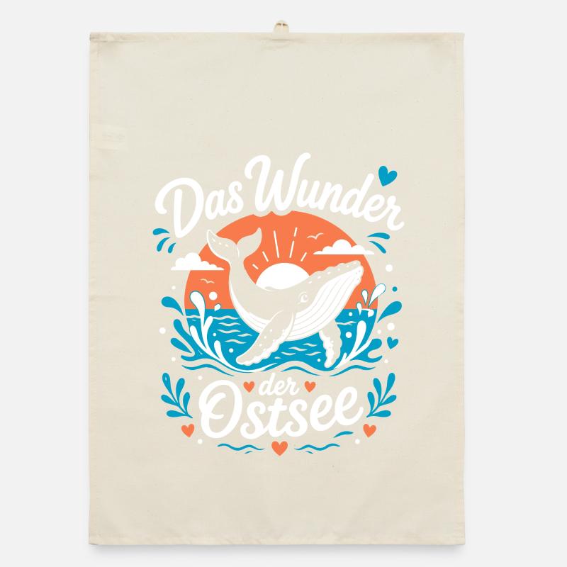 Wunder der Ostsee – Wal & Sonne Organic Geschirrtuch