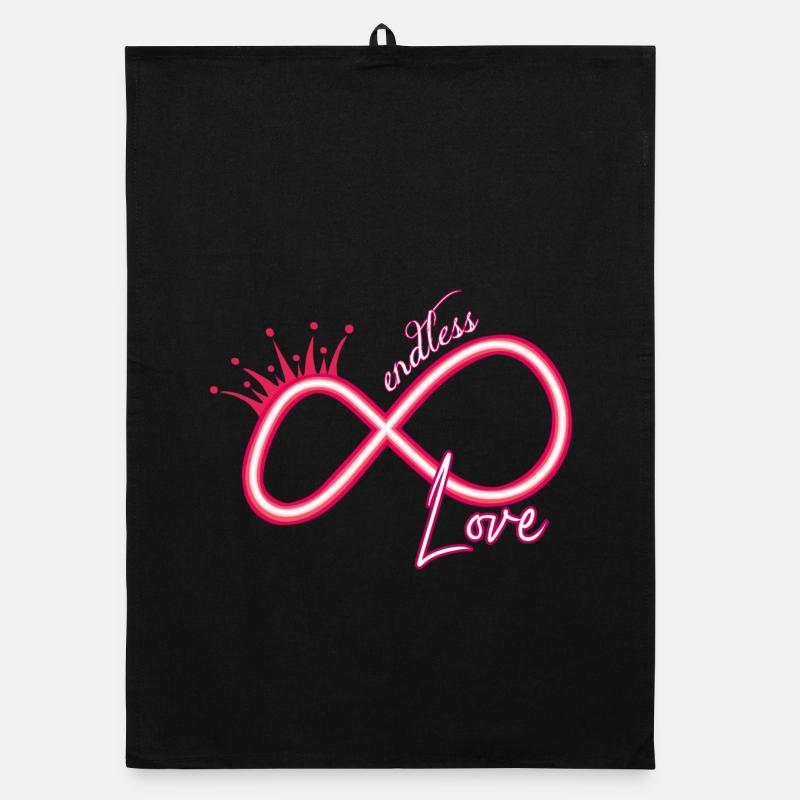 Infinity sign neon endless love Organic dish towel