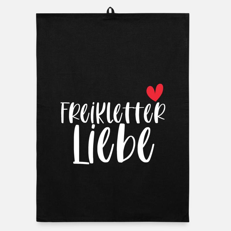 Freiklettern Klettern Liebe Berge Sport Geschenk Organic Geschirrtuch