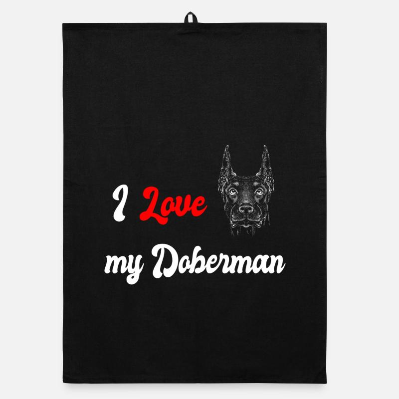J'adore mon Doberman Torchon bio