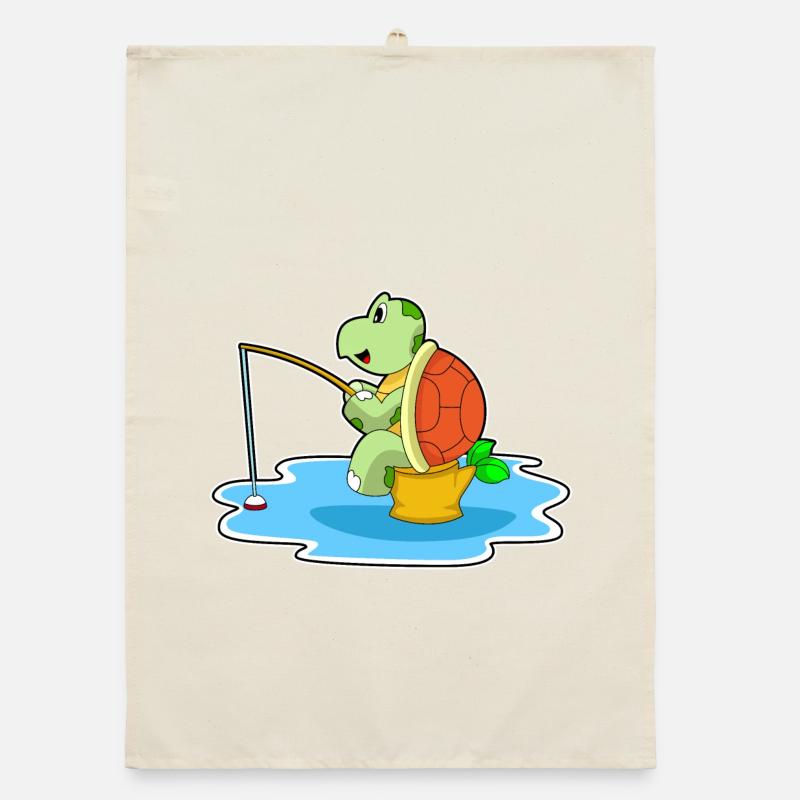 Canne à pêche Turtle Angler Torchon bio