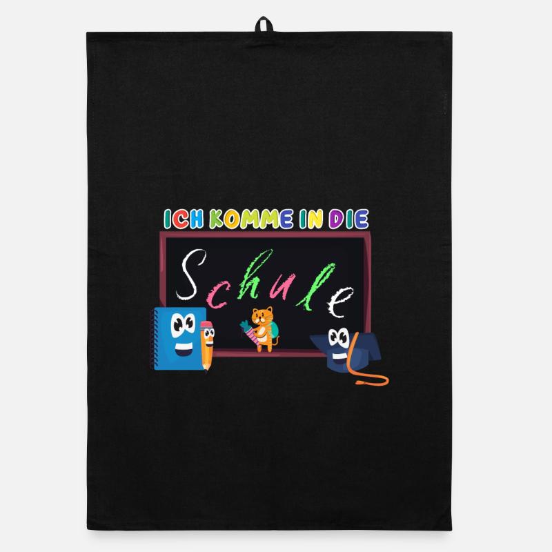 Ich komme in die Schule | Einschulung Schulanfang Organic Geschirrtuch