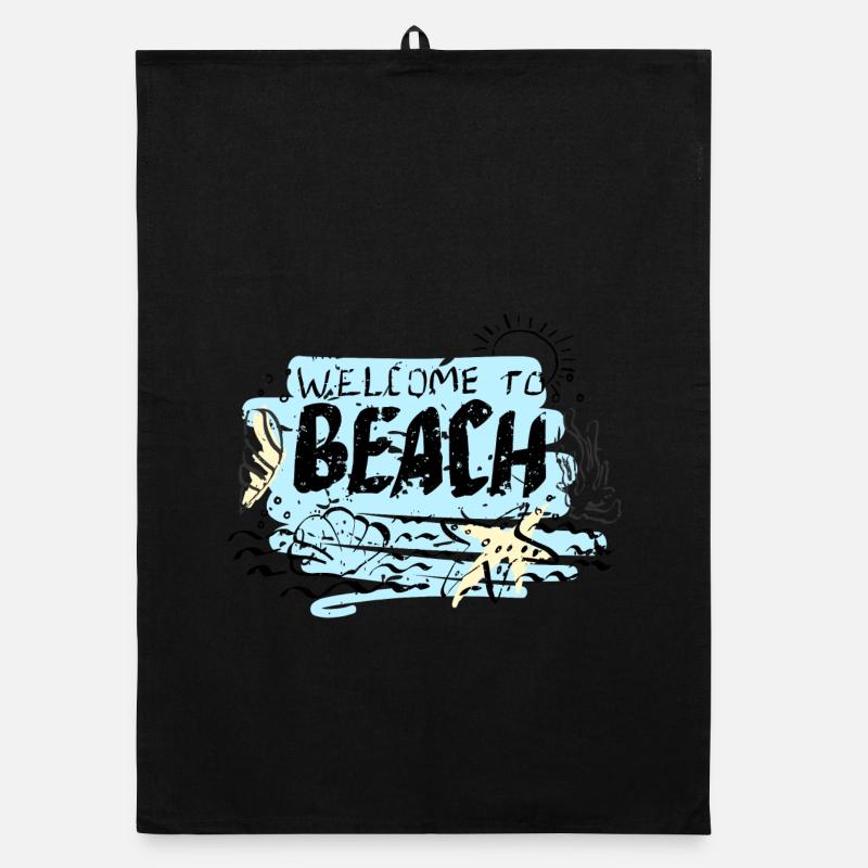 Willkommen bei Beach Scene Organic Geschirrtuch