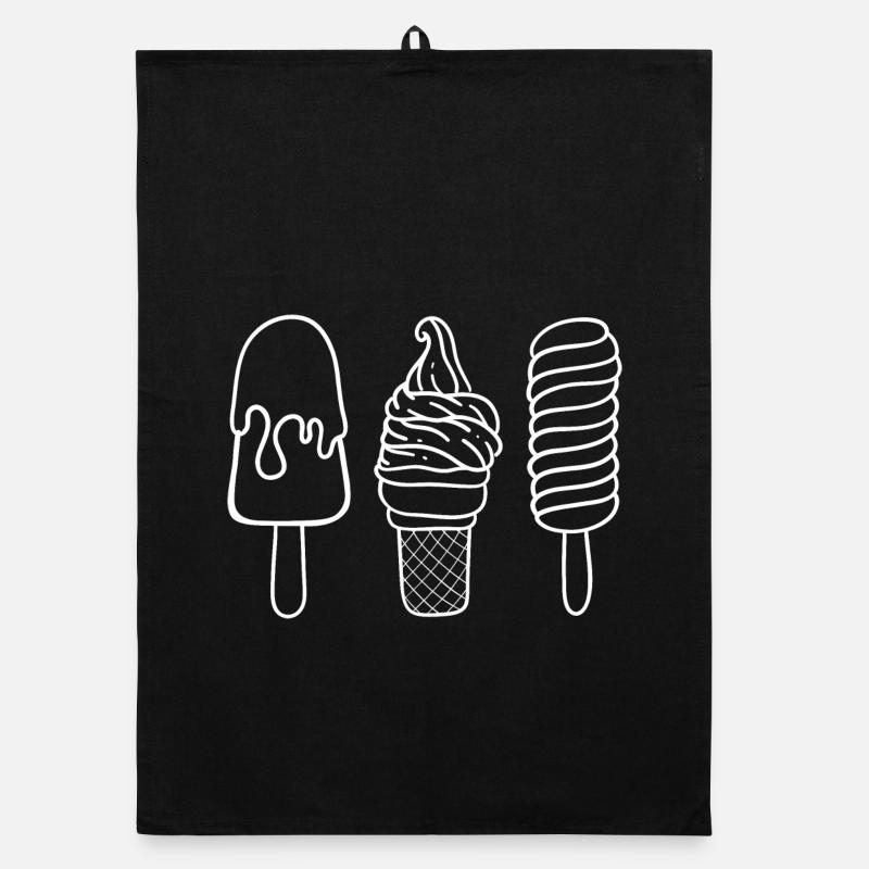 Eiscreme-Fan Organic Geschirrtuch