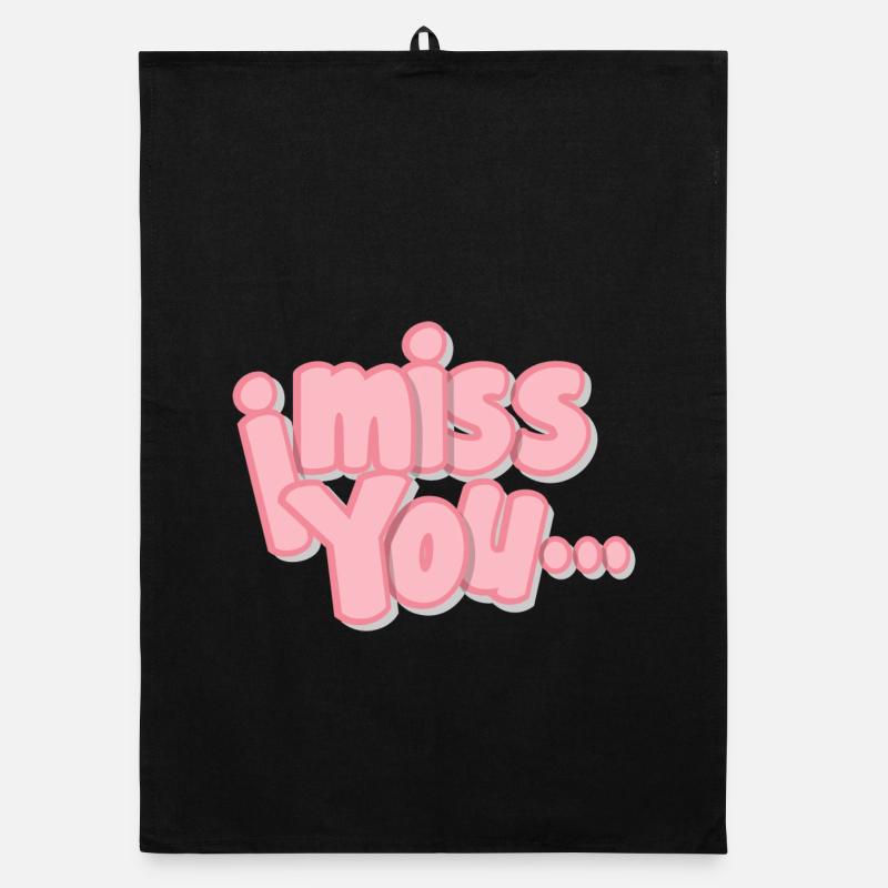 tu me manques Designs exclusifs Torchon bio