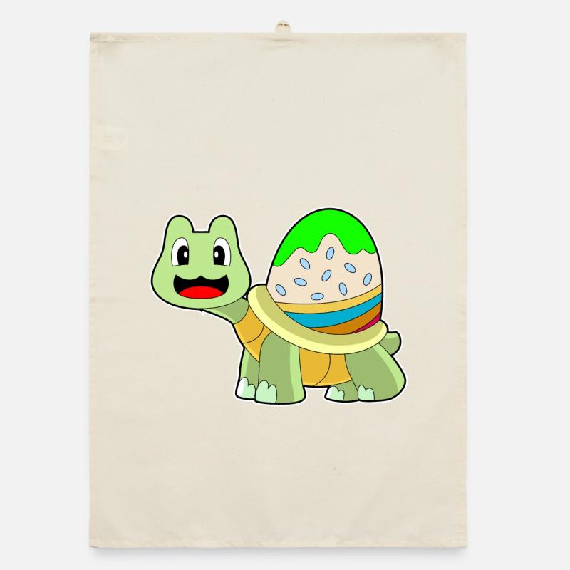 Turtle Easter Easter Egg Organic dish towel