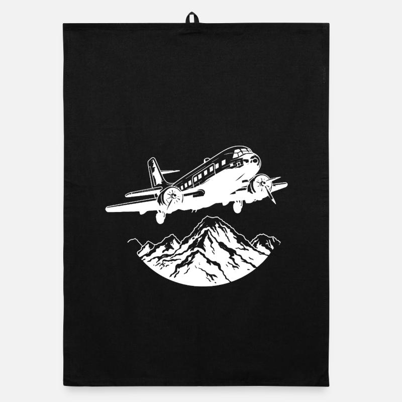 Airplane Drawing Organic dish towel
