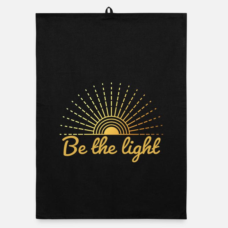 Be the Light – Mystical Boho Sun Organic dish towel