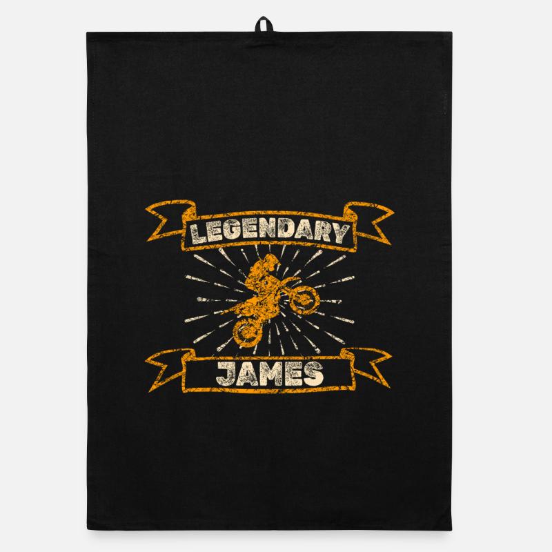 Motorcycle James Organic dish towel