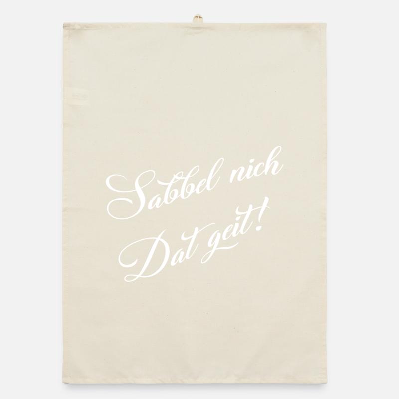 Don't drool, funny dialect design Organic dish towel