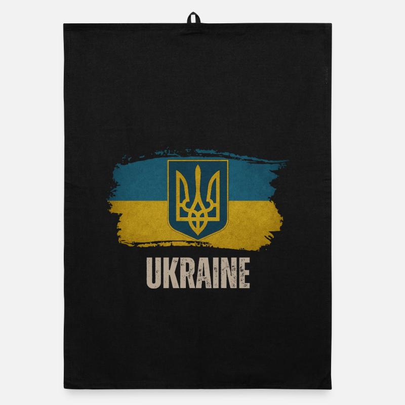 Drapeau de l’Ukraine, j’aime l’Ukraine Torchon bio