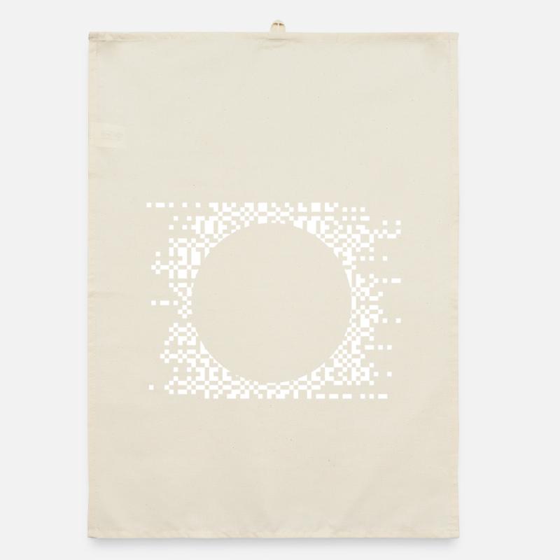 Pixel Circle Abstract Nebula Organic dish towel