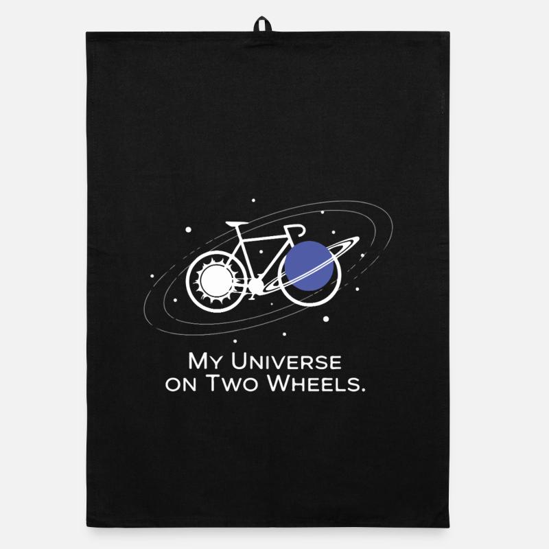 Cosmic Bike Orbit Organic dish towel