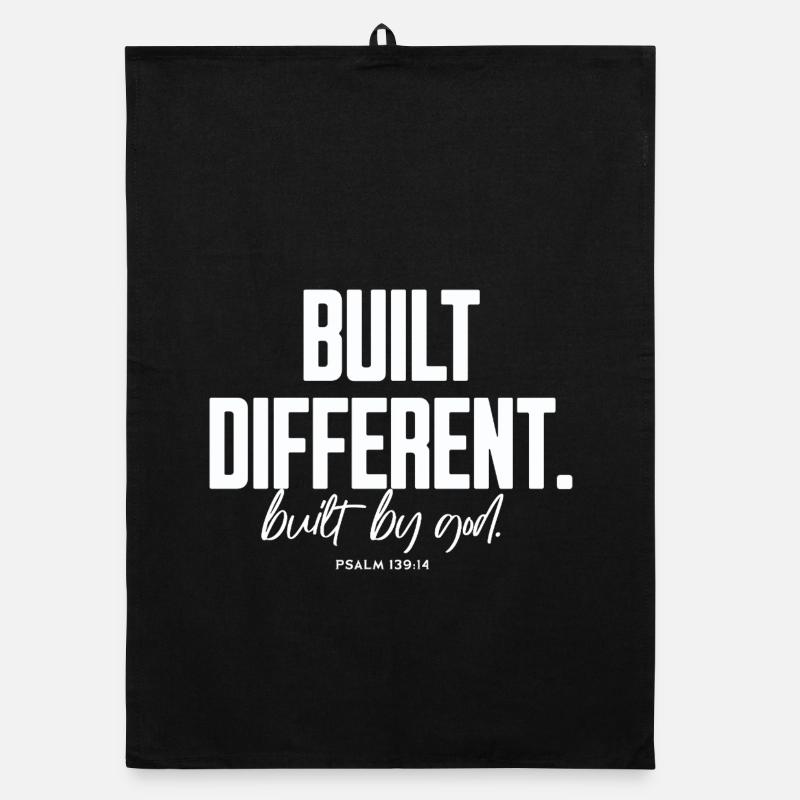 Built Different Built By God Psalm 139:14 Organic Geschirrtuch