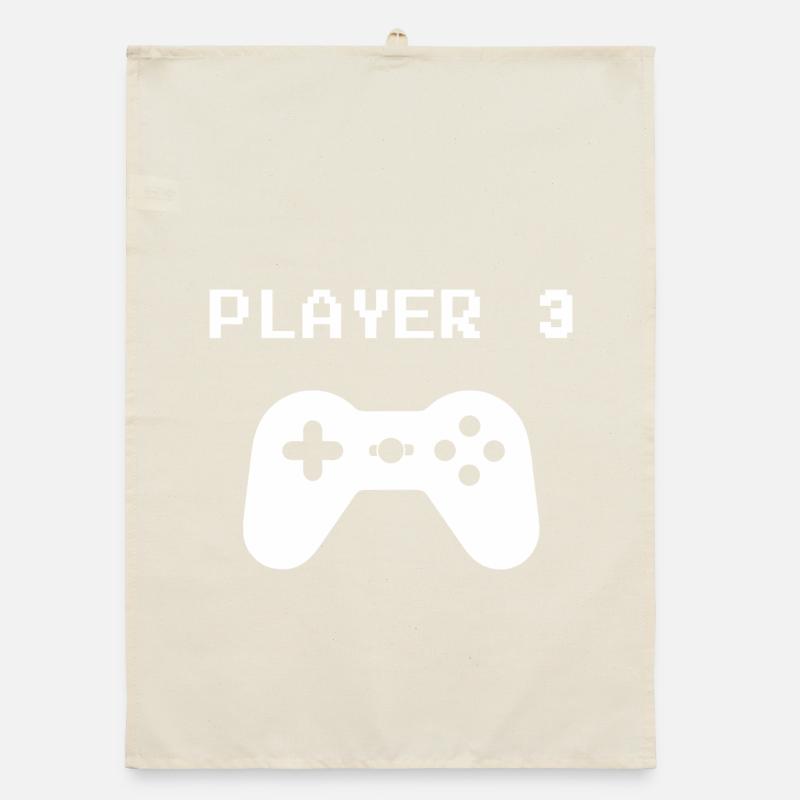 Retro Pixel Controller Organic Geschirrtuch