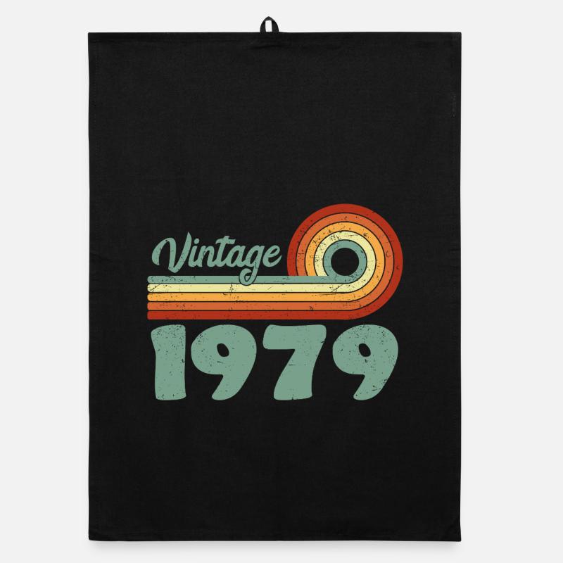 Classic 1979 Memorable Anniversary 1979 Retro Organic dish towel