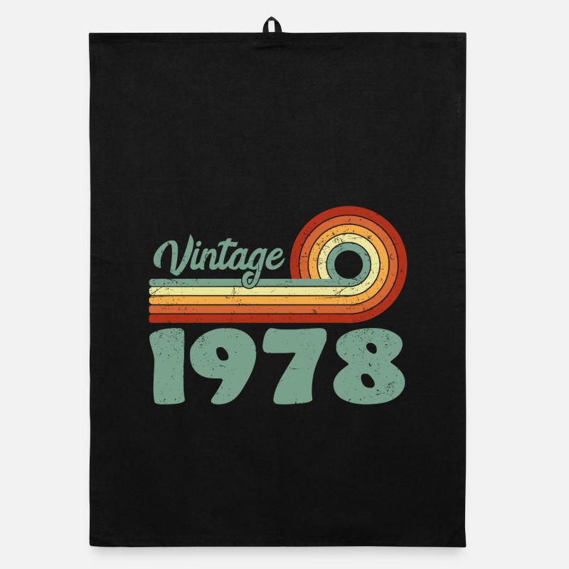 Vintage 1978 Retro Mountain Geburtstag 1978 Organic Geschirrtuch