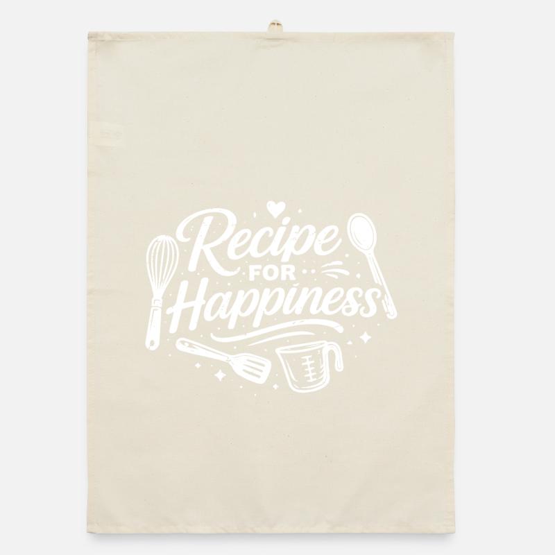 recipe for happiness Organic Geschirrtuch