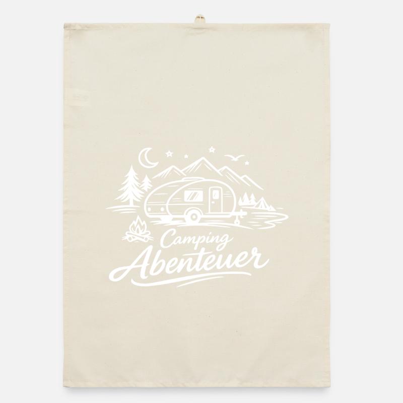 Camping Abenteuer  Organic Geschirrtuch
