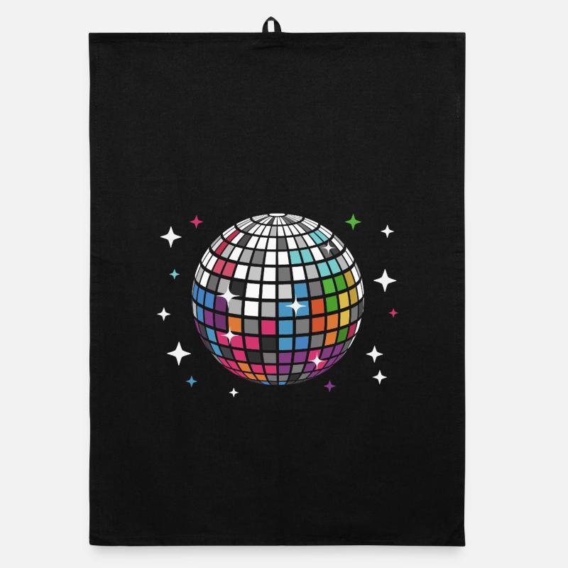 Disco Ball Disco Discothèque Torchon bio