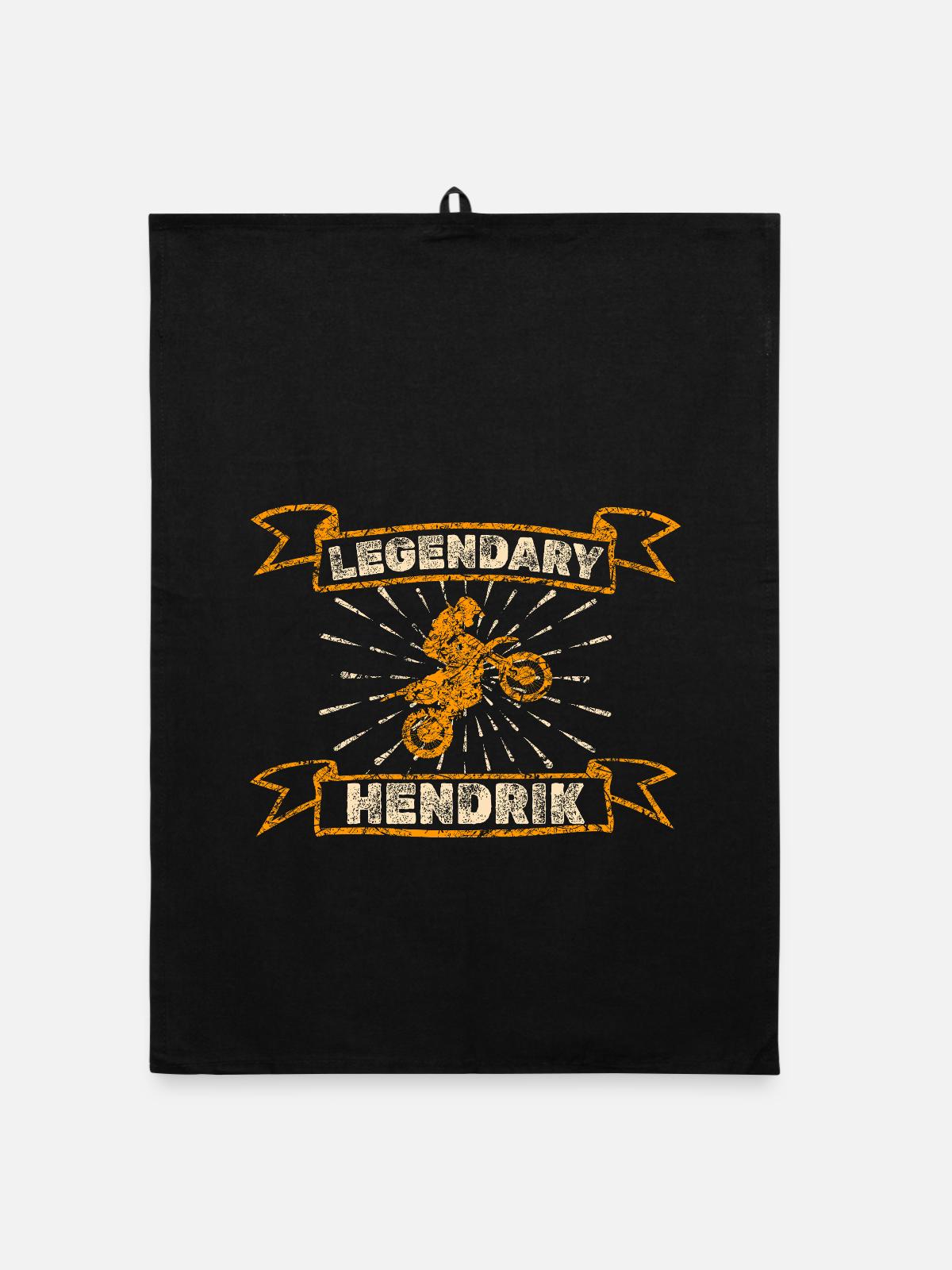 Biker Hendrik - Organic Geschirrtuch - Schwarz - Vorne