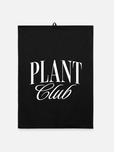 Plant Club - Organic Geschirrtuch - Schwarz - Vorne