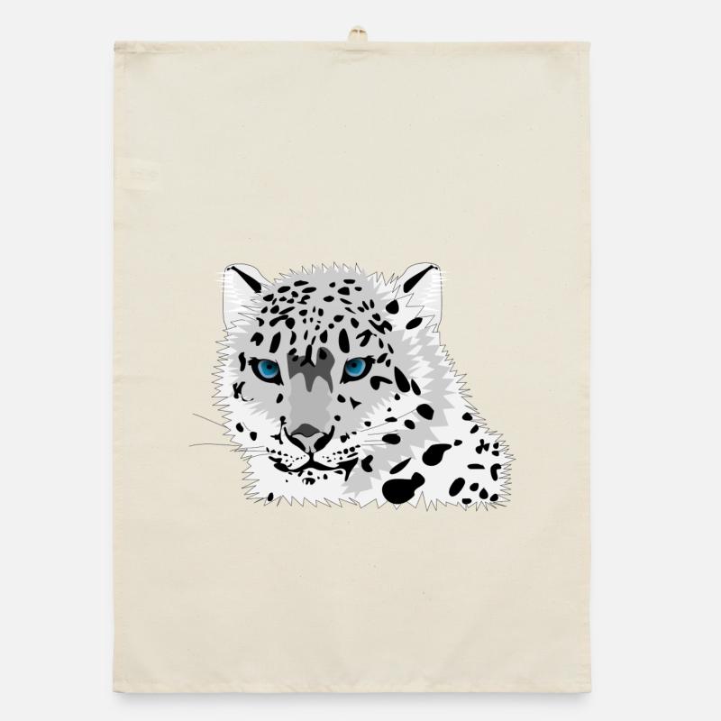 Leopard Cat Organic dish towel