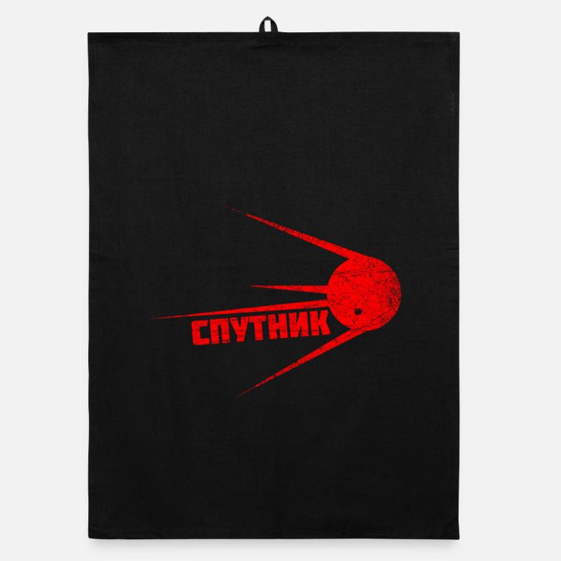 SPUTNIK | First satellite in space Vintage Organic dish towel