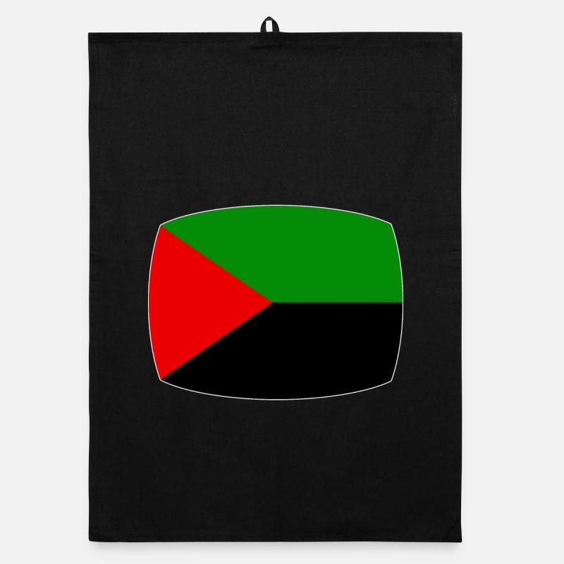Martinique drapeau rouge vert noir Torchon bio