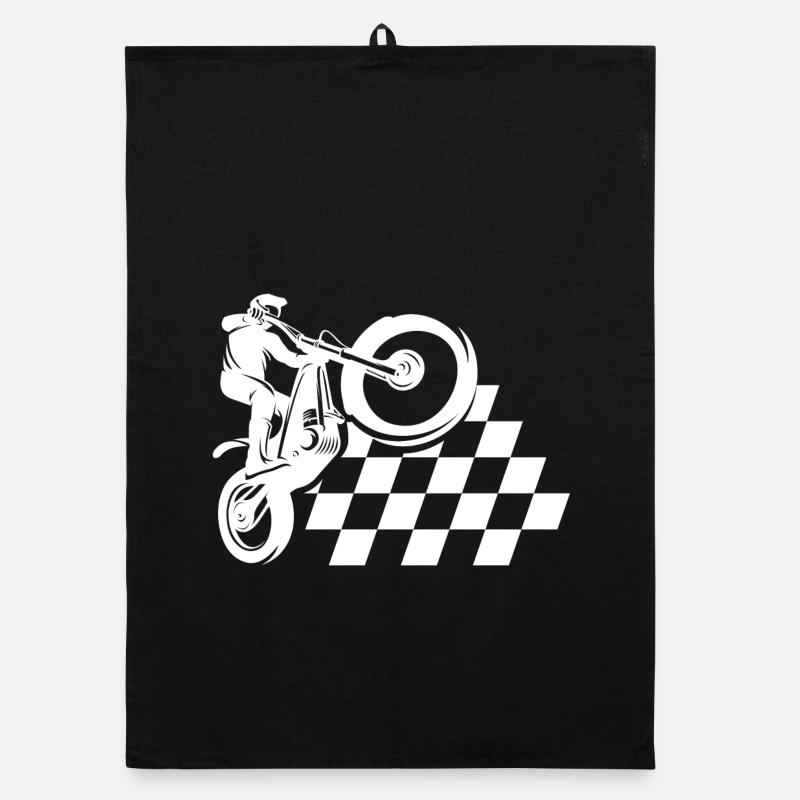 Motorrad, Biker, Motocross Organic Geschirrtuch