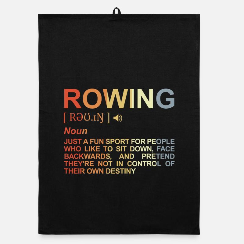 Rudern Begriff Organic Geschirrtuch