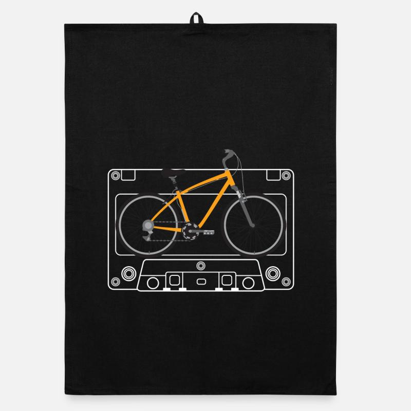 Dessin au trait de vélo orange Torchon bio