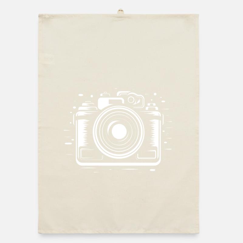 Camera Sketch Organic dish towel