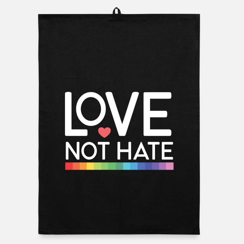 LGBT Pride Month - Liebe statt Hass Organic Geschirrtuch