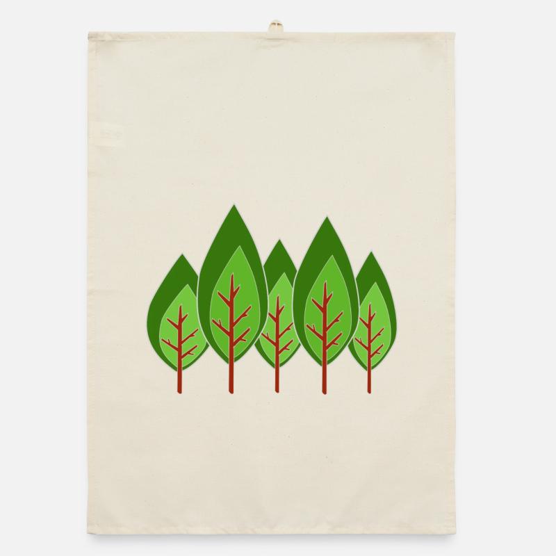 Trees Minimalist, Organic dish towel