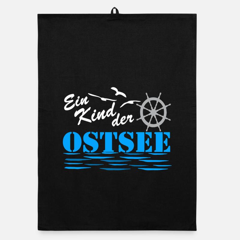 Ostsee Kind Nautik Logo Organic Geschirrtuch