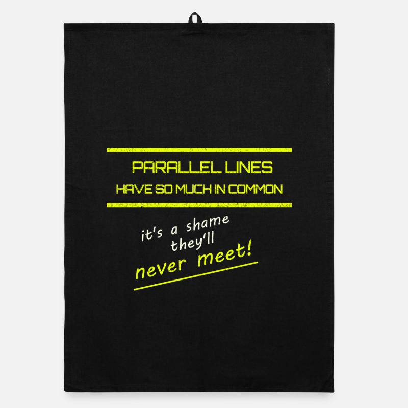 Drôle de lignes parallèles Math Tee Torchon bio