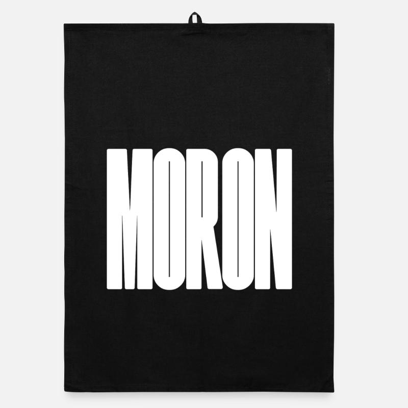 Moron - big and bold typographical design Organic dish towel