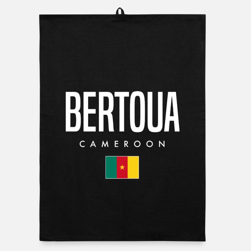 Bertoua Kamerun Kameruner - Organic Geschirrtuch - Schwarz