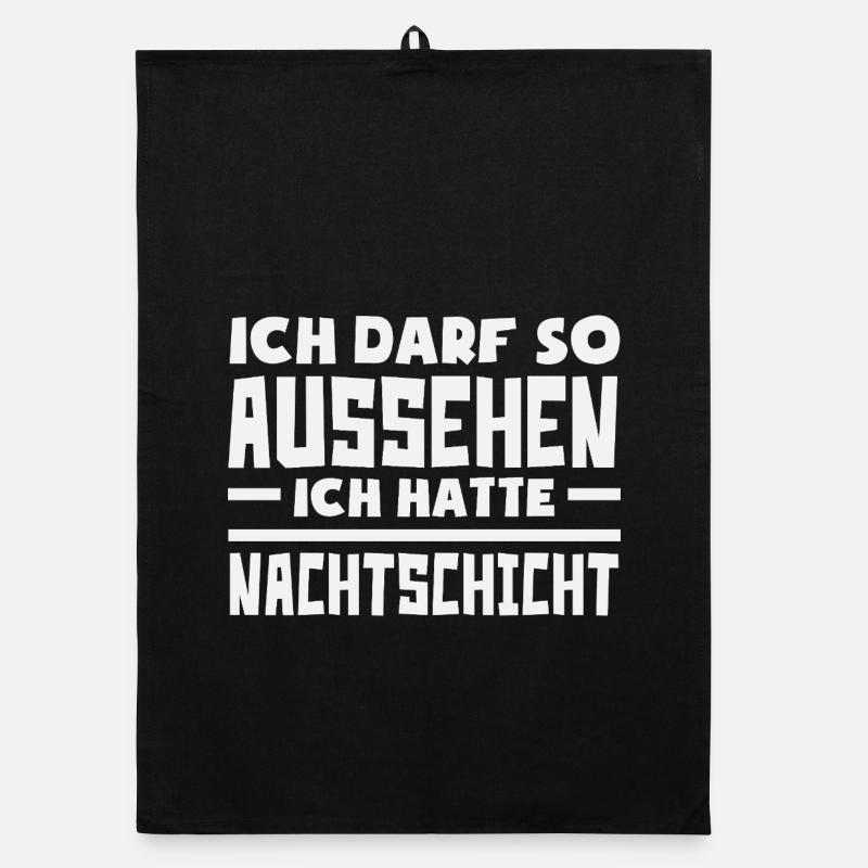 Nachtschicht Ich darf so aussehen Organic Geschirrtuch