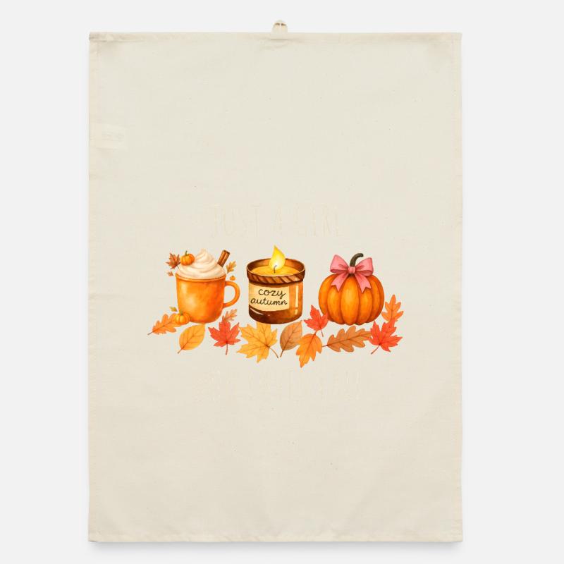 Nur ein Mädchen das Herbst liebt Organic Geschirrtuch