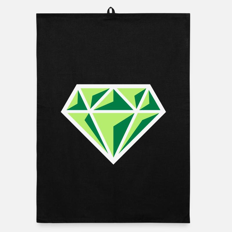 Diamant (Edelstein Brillant Symbol / NEG Gre 3C) Organic Geschirrtuch